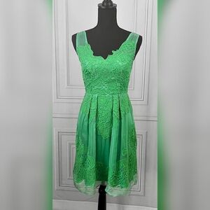 Green lace dress
